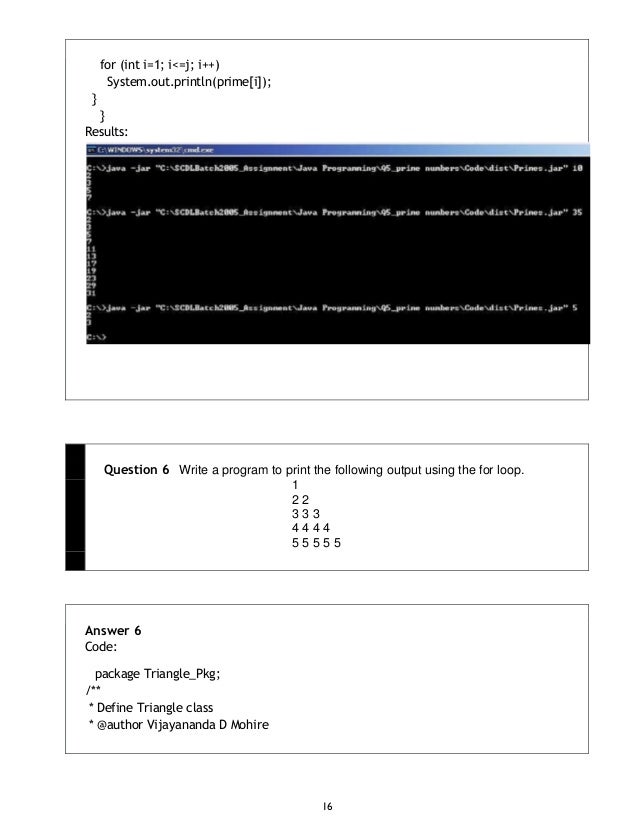 assignment java programming