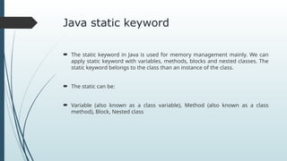 Java Programming Constructors destructor | PPTX