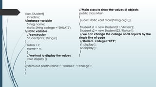 Java Programming Constructors destructor | PPTX