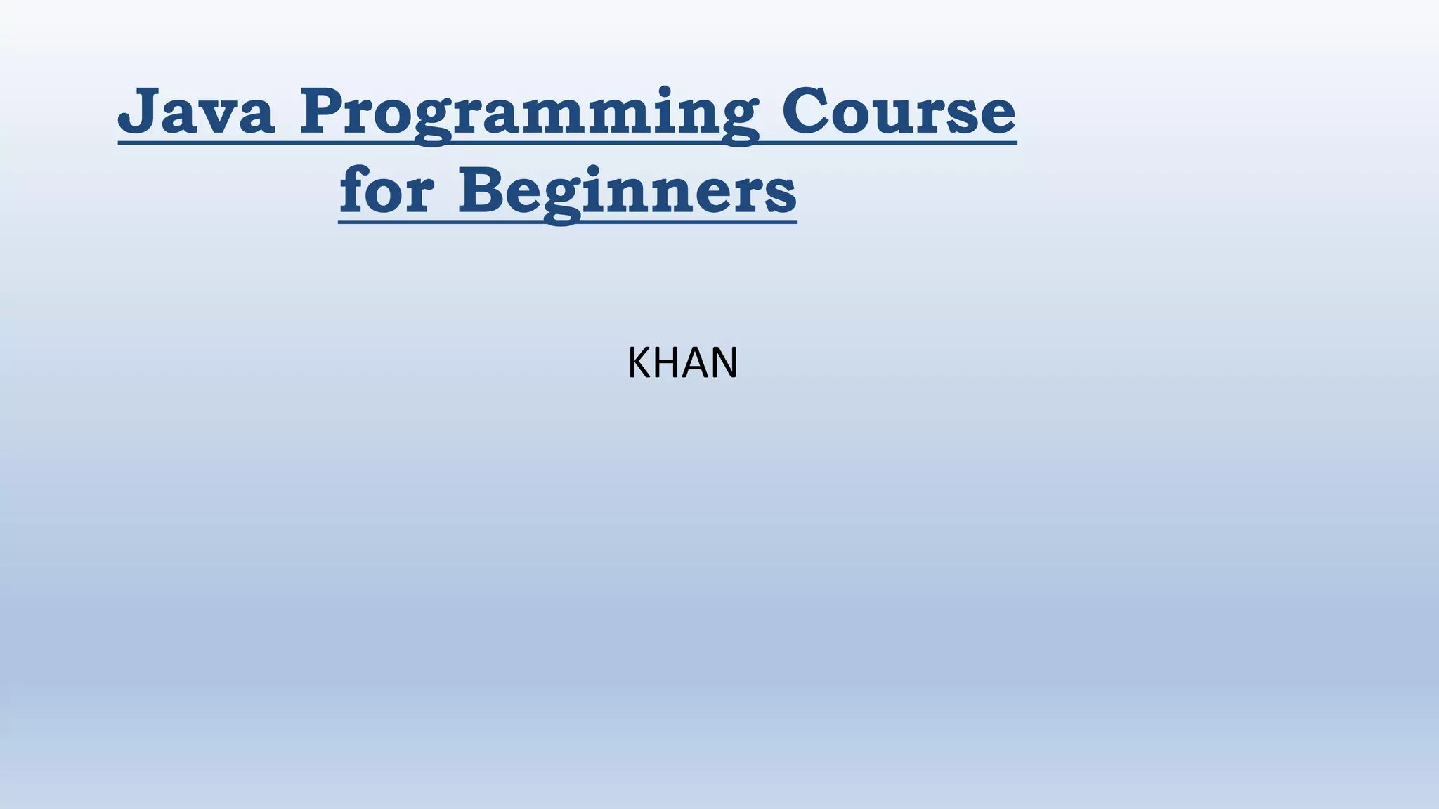 Java Programming | PPT