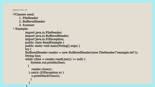 Comprehensive Guide to File Handling in Java Programming | PPTX