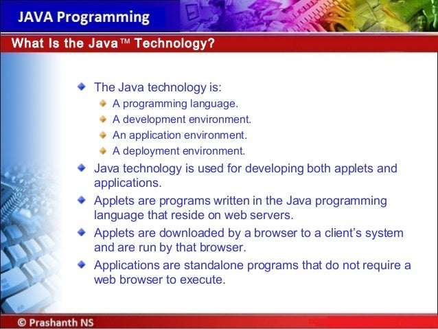 Java Programming from Sun Microsystems Unit 01