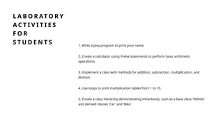 Introduction to Java Programming for CS Students | PPTX