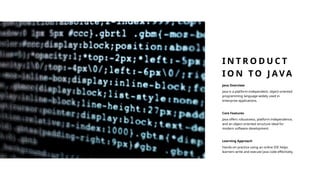 Introduction to Java Programming for CS Students | PPTX
