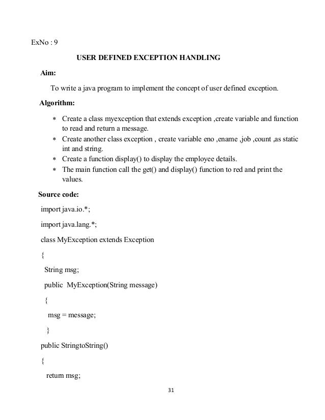 Java programming lab manual Java programming lab manual