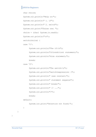 JAVA Programming Notes introduction to java programming | PDF