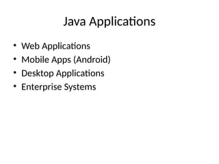 Comprehensive Introduction to Java Programming Language and Its ...