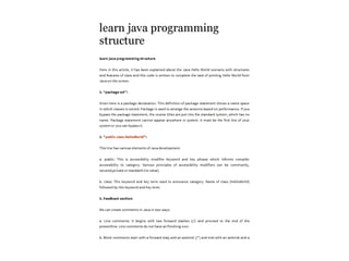 Javaprogrammingstructure