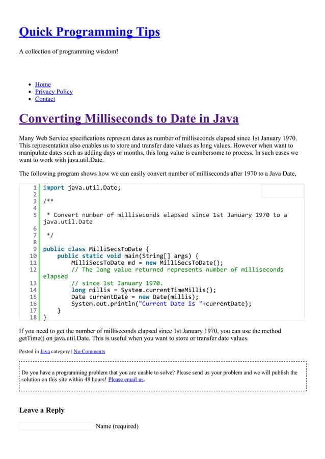 Java programming tips | PDF