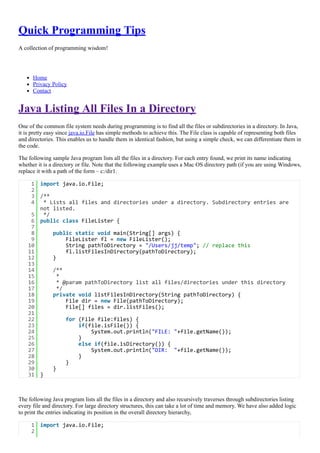 Java programming tips | PDF