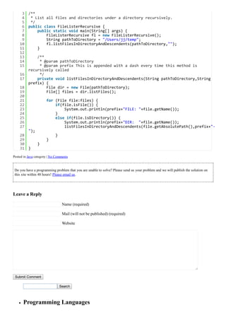 java file isdirectory() method example Images High... Java programming tips | PDF