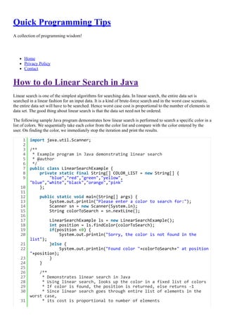 Java programming tips | PDF