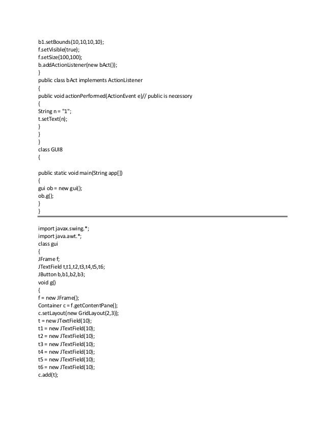 Java Programs
