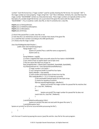 College Project - Java Disassembler - Description | PDF