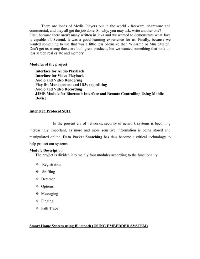 Java project titles | PDF