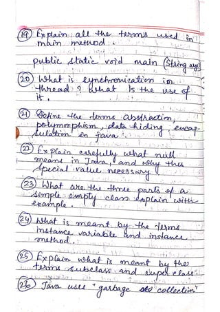 mbmetnod
publie dtatie vod
(20) hat is ymehremathm i
he oat s
the we
it
padymaptismlata hidingeucag
jo
main (Stang ayg
pecial'ivalu nepes
uehat
and
ice
tha
23) What ato ti tthrce pana sf a
29) Athat is mant hythe e,mi
intace vaniabt ndnstanee
nethod
(25) Explain nthat i mlant by the
spelast
Jaibage sde'colectin
 