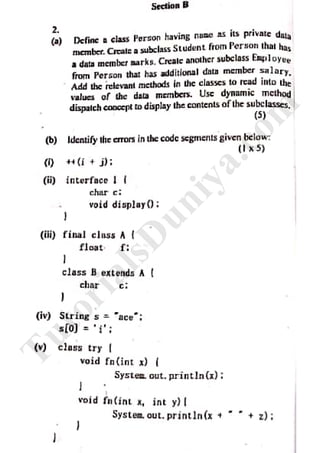 Java question paper 2018 tutorialsduniya.com