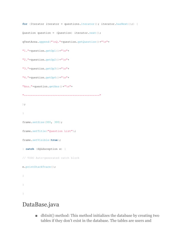 Java Quiz Application .pdf image.
