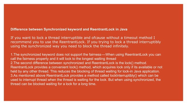 Java reentrant lock tutorial by jeetendra mandal | PPT