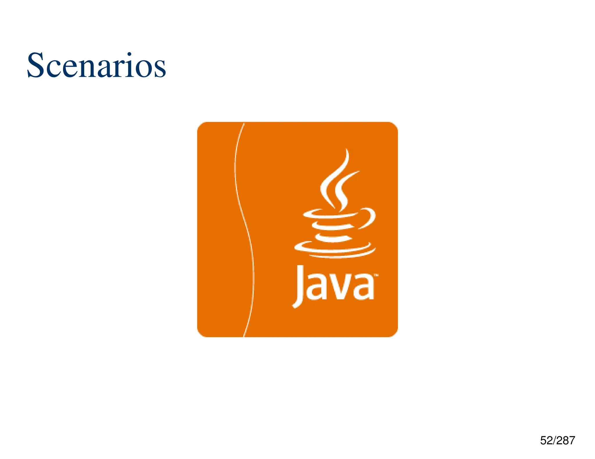 52/287
Scenarios
 