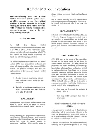 Remote Method Invocation | PDF