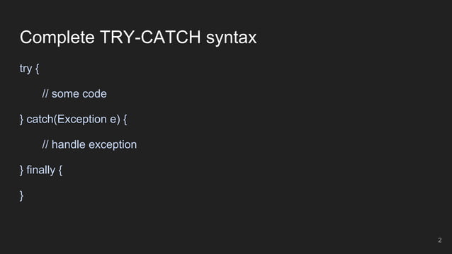 Java review: try catch | PPT