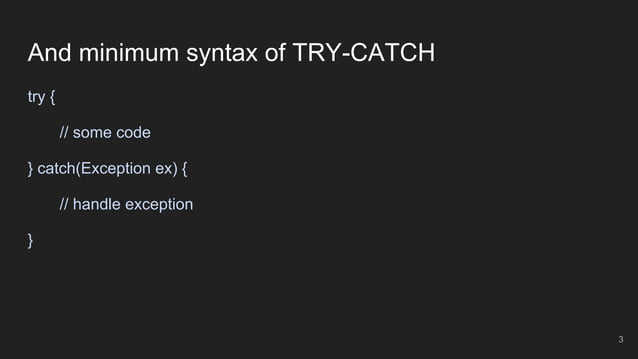 Java review: try catch | PPT