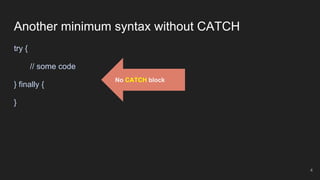 Java review: try catch | PPT