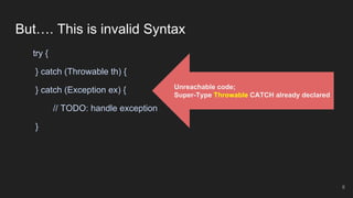 Java review: try catch | PPT