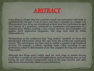 Java ring Engg SEMINAR | PPT