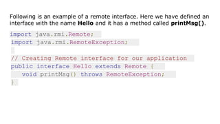 Java RMI | PPTX
