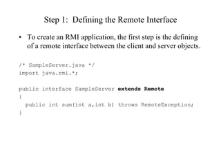 JavaRMI, JAVA RPC , INTRO , DESCRIPTION , EXPLAINED.pdf