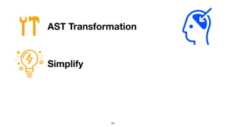 66
AST Transformation
Simplify
 