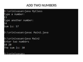 ADD TWO NUMBERS
 