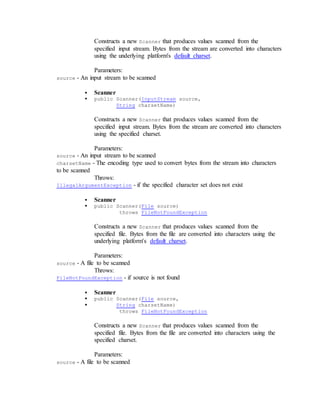 Java scanner, everything you need to know about Java Scanner | PDF
