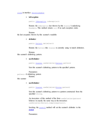 Java scanner, everything you need to know about Java Scanner | PDF