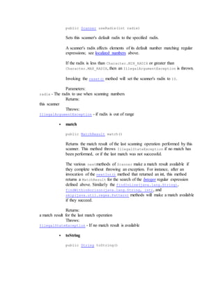 Java scanner, everything you need to know about Java Scanner | PDF