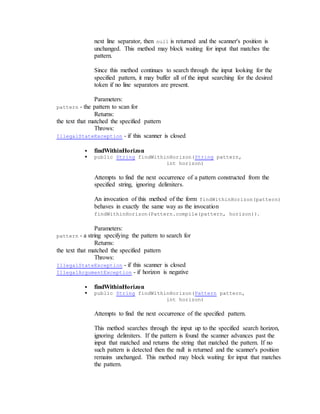Java scanner, everything you need to know about Java Scanner | PDF