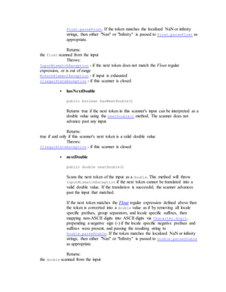 Java scanner, everything you need to know about Java Scanner | PDF