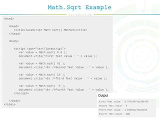 Math.Sqrt Example
 