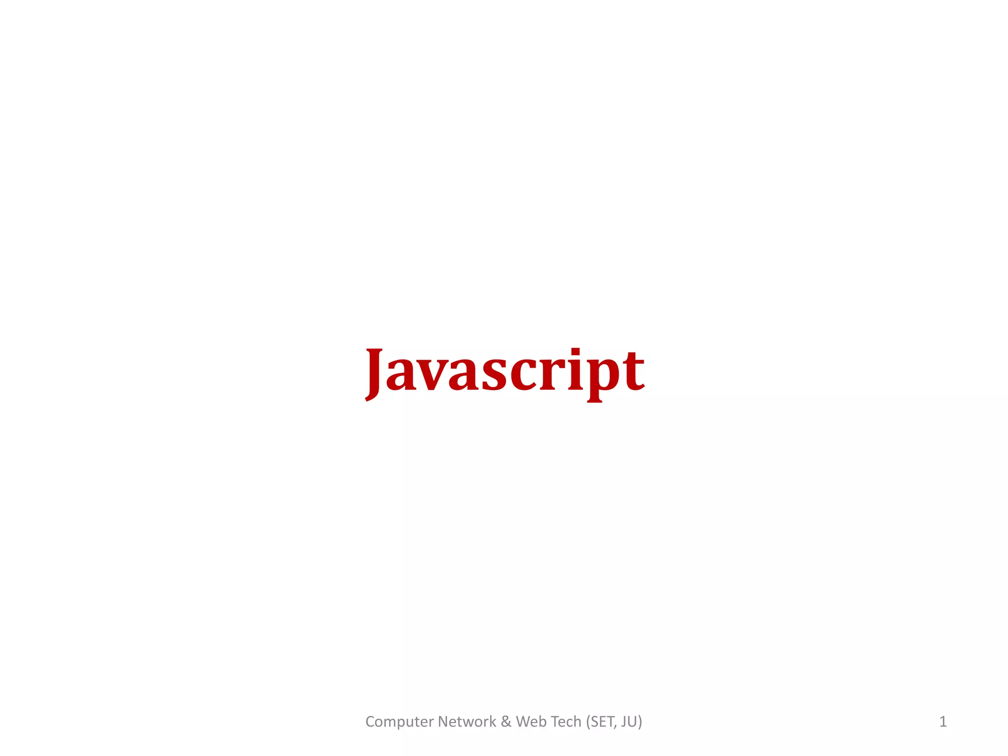 Javascript 1 | PPTX