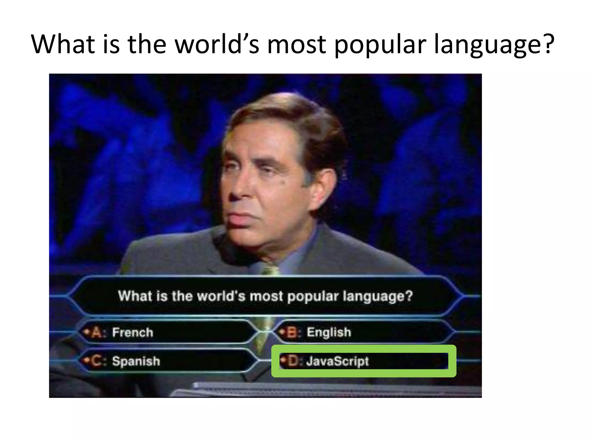 What is the world’s most popular language?
 
