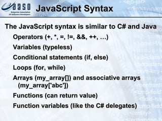 JavaScript and jQuery Fundamentals | PPT