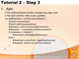 javascript set class style