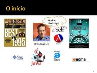 Mocha!
           LiveScript!




Brendan Eich       Scheme




                            4
 