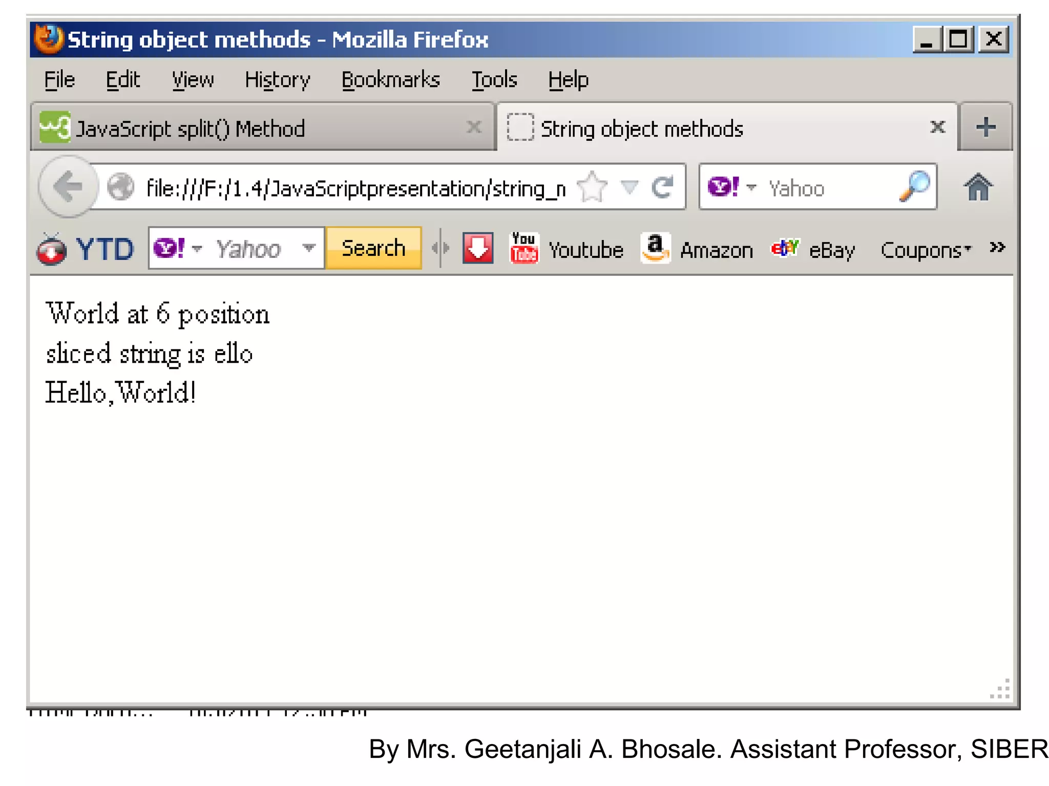 By Mrs. Geetanjali A. Bhosale. Assistant Professor, SIBER
 