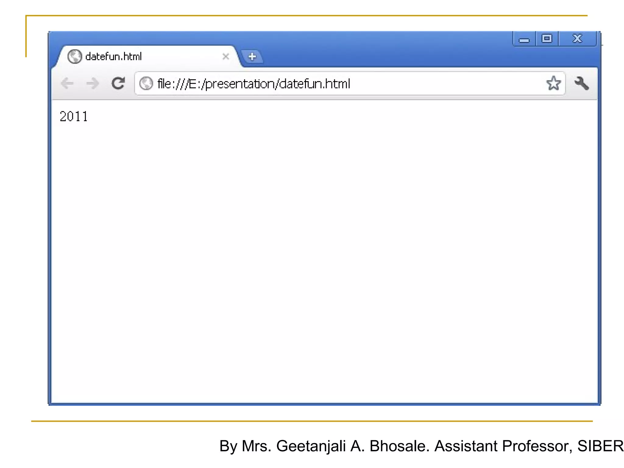 By Mrs. Geetanjali A. Bhosale. Assistant Professor, SIBER
 
