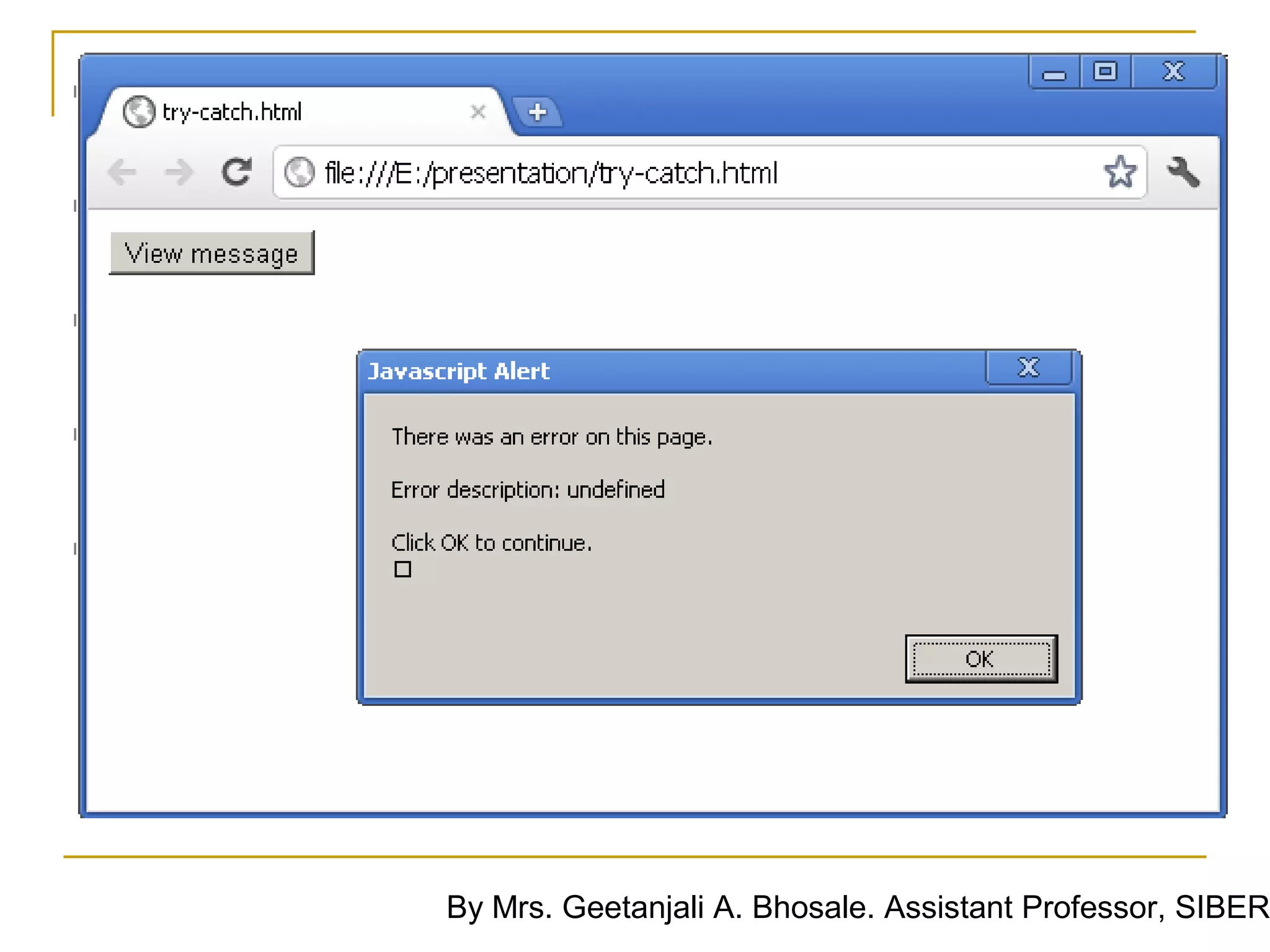 By Mrs. Geetanjali A. Bhosale. Assistant Professor, SIBER
 
