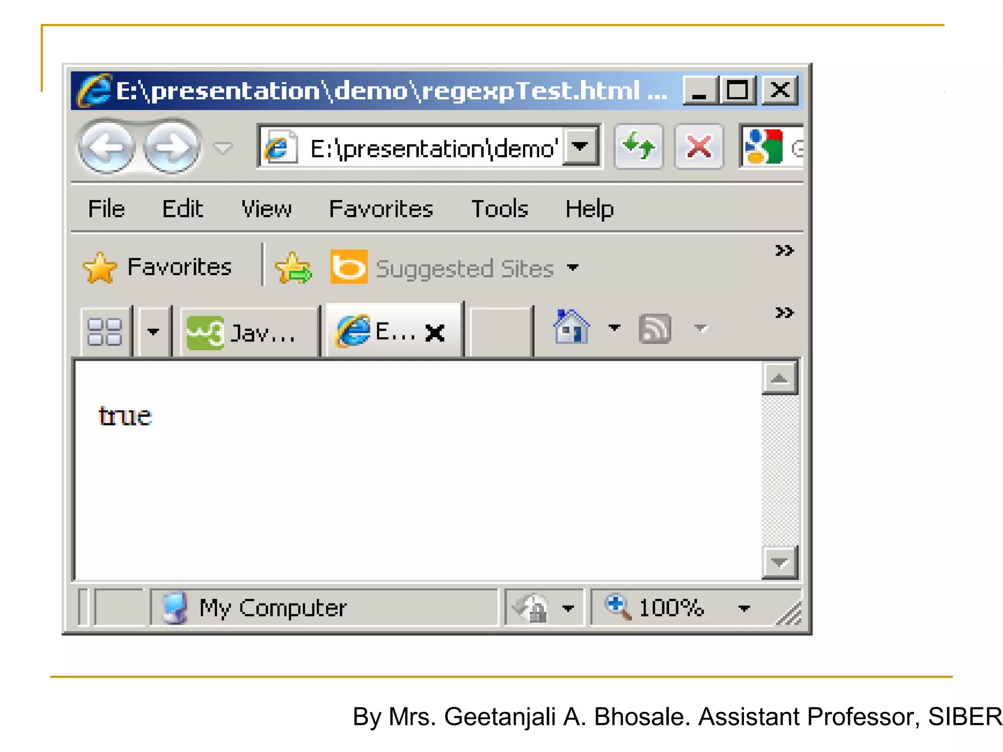 By Mrs. Geetanjali A. Bhosale. Assistant Professor, SIBER
 