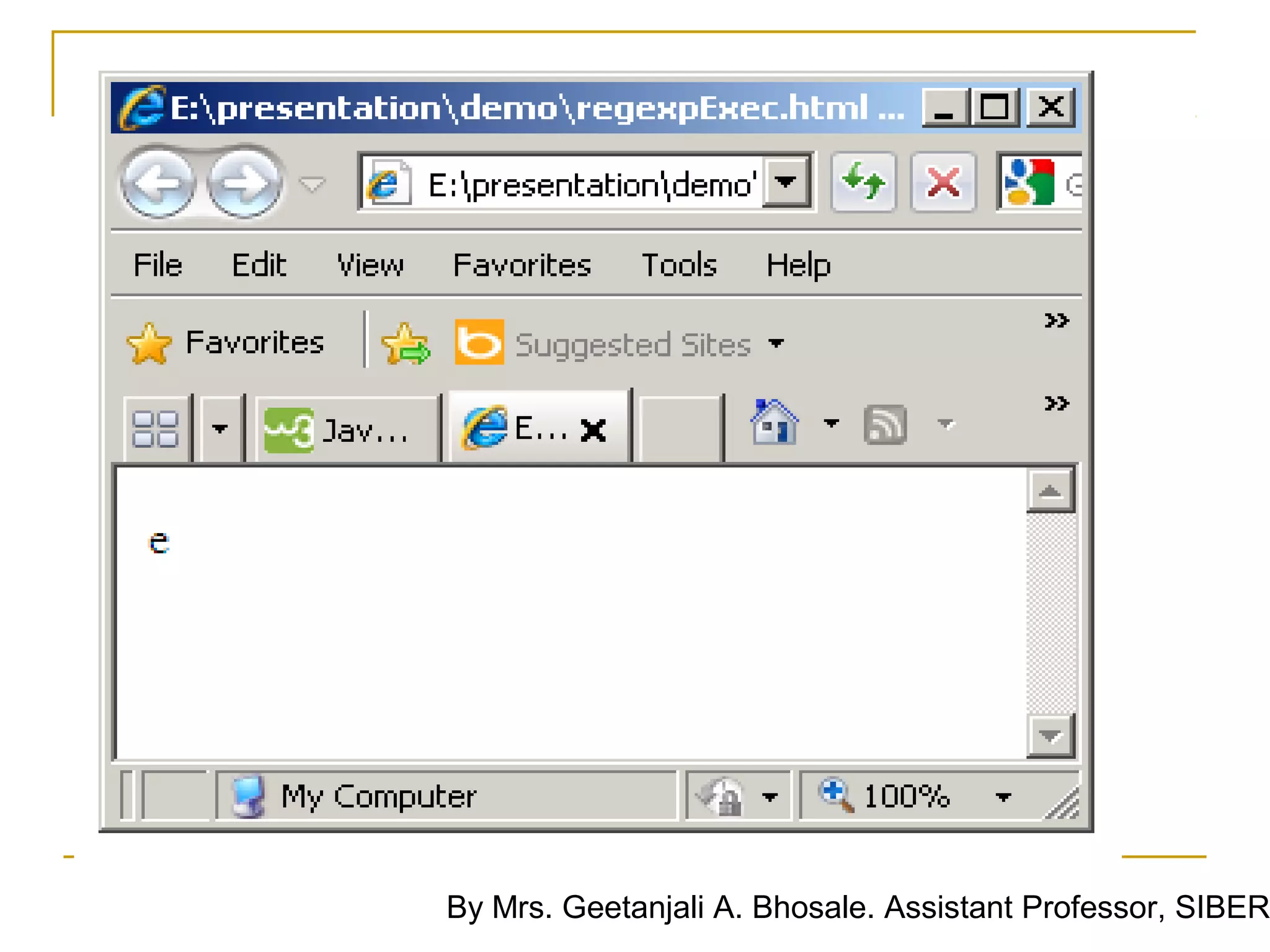 By Mrs. Geetanjali A. Bhosale. Assistant Professor, SIBER
 